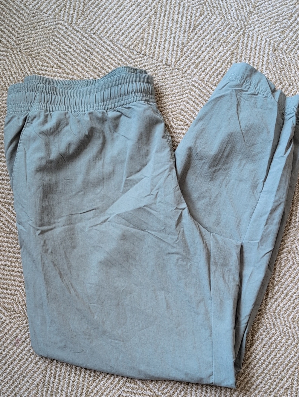 Columbia Nylon Packable Sage Green Elastic-Waist Joggers Pants Sz XL